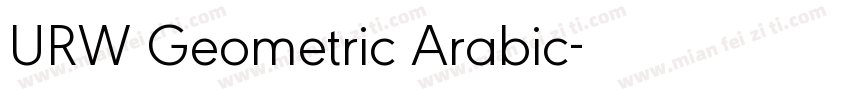 URW Geometric Arabic字体转换